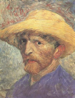 Vincent Van Gogh Self-Portrait with Straw Hat (nn04) oil painting picture